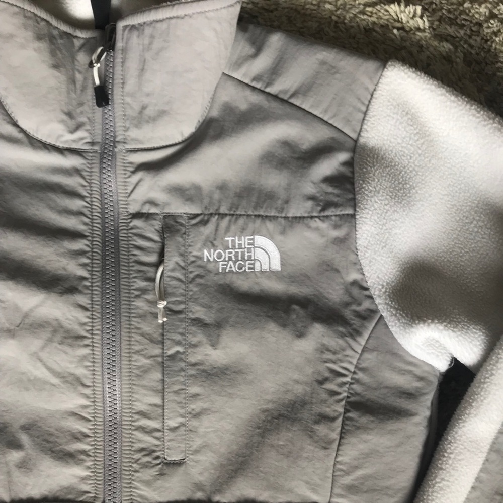 White and Gray North Face Jacket - Picture 2 of 7